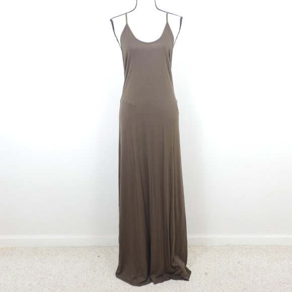 Vijo Couture Olive Green Strappy Maxi Embroidered Strap Boho Festival SZ S Dress - Picture 1 of 11